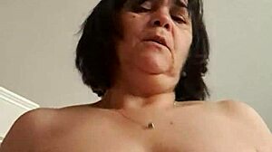 stepmom's curvy chubby body tempts stepson with big natural tits and cucumber playin taboo