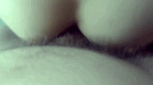 redhead amateur spreads hairy pussy for stranger fuck on new year then tries first painful anal creampie
