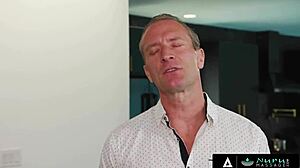 Naughty River Lynn Practices Nuru on Stepdad's Cock