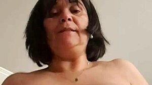 stepmom's curvy chubby body tempts stepson with big natural tits and cucumber playin taboo