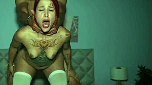 Redhead Latina bent over for rough pounding