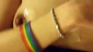 redhead fingers dripping cum from pussy after intense bukkake gangbang