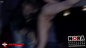 Blonde teen anal slammed hardcore outdoors at spanish nightclub