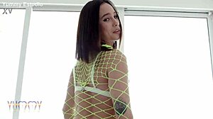 yummy estudio's skinny latina lucy mendez gapes tight pussy on balls deep anal ride big cock tattooed