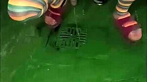 watch this wild latina milf couple's homemade close-up anal cumshot and piss fest