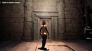 Lara Croft's Holes Stuffed By Animated Huge Dick Statue Gangbang Mystery