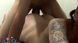 Tattoo Guy Barebacks Cute Ass Till She Cums!