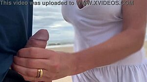 busty stranger milf jerked me off till i came in front of everyone watching