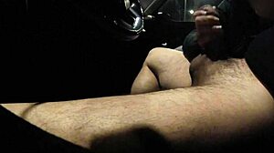 french street whore slurps big cock cum in public lot