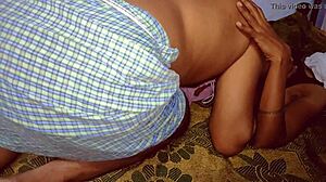 Real Indian Wife Rides Husband at Homemade Ranch