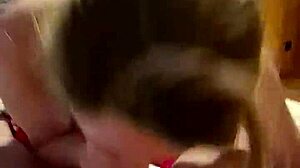 hey babe, watch my cute wife deepthroat and swallow this huge facial load