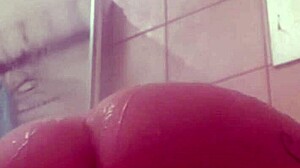 Homemade neighbor girl fingers small tits and squirts in outdoor shower