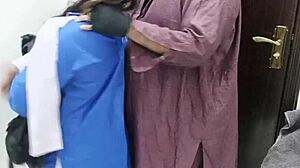 Pakistani coed sneaks sex with stepdaddy behind closed doors at home