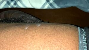 POV guy unloads massive cumshot in bedroom close-up