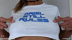 ariel andrews rules hairy panty teasing close-up in 4k lingerie