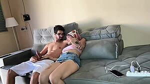 friend lends me her boyfriend's dick to ride hard!