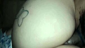 chubby latina wife rides fat cock reverse cowgirl homemade