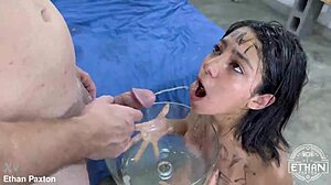 no mercy 😵💦 puke & piss for this skinny latina teen slut effy, extreme rough facefuck & creampie! 🔥