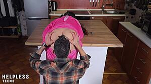 daddy... uh what ya doin to my tight teen pussy stepdad??