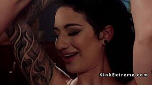 NATURAL HUGE TITS SLAVE BOUND FOR GROUP LEZDOM ANAL