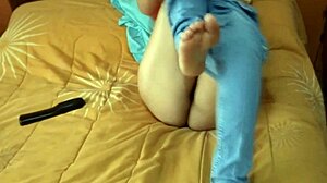erotic wife strips hairy pussy panties for friends homemade tease