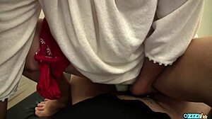 wanna see this guy play with her pussy hair before creampie?