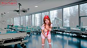 nurse's perverted toy play and joi instructions tease patient in hospital roleplay