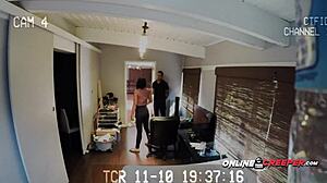 Rough blind date sex caught on hidden cam at creep's house