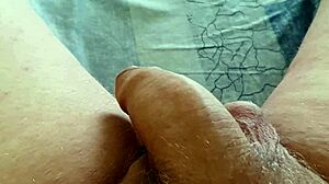 oh godd my fat chubby cock goes from soft to so hard