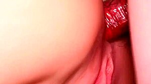 close-up cock slides raw into shaved ass no condom fantasy