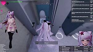 manaka strips cosplay rips clothes flashing toys in bdsm 3d hunt game