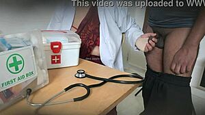 Doctor Plays Naughty Nurse Sucking Patient Cock Secretly In Clinic Room