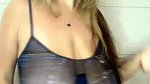 big saggy natural tits nipples poke see-through top