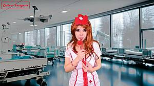 nurse's perverted toy play and joi instructions tease patient in hospital roleplay