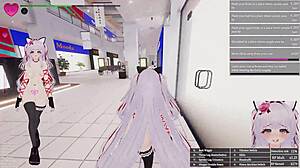 manaka strips cosplay rips clothes flashing toys in bdsm 3d hunt game