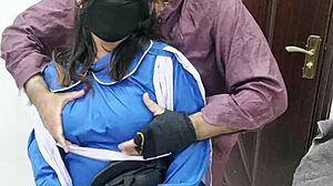 Pakistani coed sneaks sex with stepdaddy behind closed doors at home