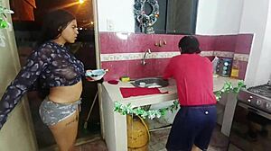 Old man fucks tight maid pussy hard while wife away perverted quickie