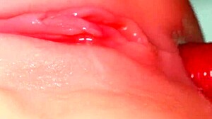 close-up cock slides raw into shaved ass no condom fantasy