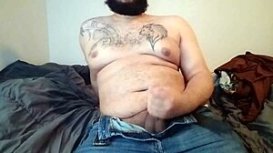 better angle shows my fat body shaking on this monster cock solo
