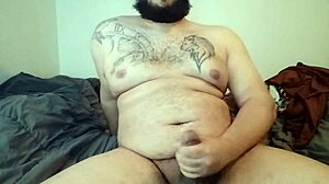 better angle shows my fat body shaking on this monster cock solo
