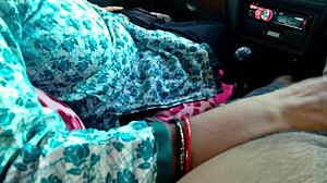 Highway Car Fuck For Frustrated Stepmom Flashing Pussy