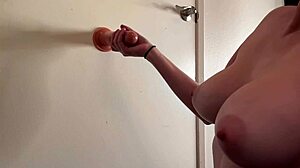 italian milf artemisia love's big tits bounce in slow dildo handjob tease
