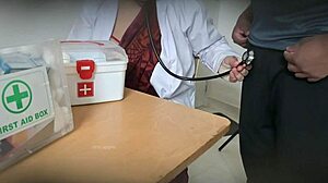 Doctor Plays Naughty Nurse Sucking Patient Cock Secretly In Clinic Room