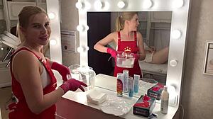 Sugarnadya Teaches RitaFox Pussy Shaving In Intimate Webcam Close-Up