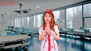 nurse's perverted toy play and joi instructions tease patient in hospital roleplay