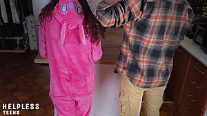 daddy... uh what ya doin to my tight teen pussy stepdad??