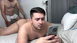 straight friend can't resist gay buddy's big ass bareback pounding at home