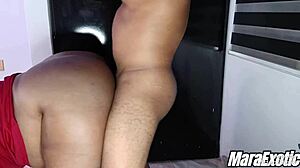 mara exotic's thick ebony milf body rides bbc hard