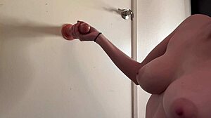 italian milf artemisia love's big tits bounce in slow dildo handjob tease