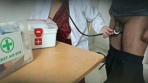 Doctor Plays Naughty Nurse Sucking Patient Cock Secretly In Clinic Room